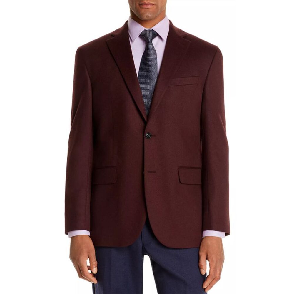 Private Label Mens Slim Fit Cashmere Sport Coat 40 Regular Burgundy - NWT $798
